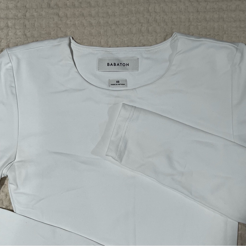 Babaton White Long Sleeve Top